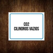Placa Sinalização - C02 Cilindros Vazios 27x35