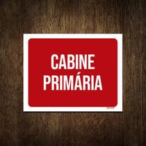 Placa Sinalização Cabine Primária 36X46