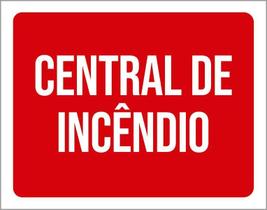 Placa Sinalização Central De Incendio 18X23