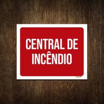 Placa Sinalização Central De Incendio 36X46