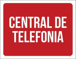Placa Sinalização Central De Telefonia 27X35