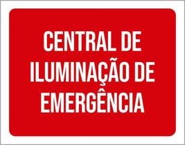 Placa Sinalização Central Iluminação Emergência 36X46