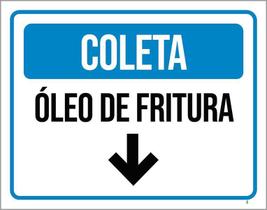 Placa Sinalização Coleta Óleo De Fritura 36X46