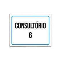 Placa Sinalização Consultório 6 18x23cm 5un Placa Sinalização Consultório 6 18x23cm 5un