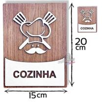 Placa Sinalização Cozinha Mdf 15 X 20 Cm