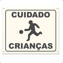 Placa Sinalização "Cuidado Crianças" 15x20cm Centurião Placa Sinalização "Cuidado Crianças" 15x20cm Centurião