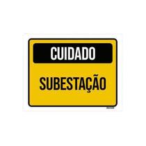 Placa Sinalização Cuidado Subestação 36X46