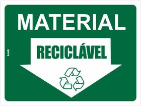 Placa Sinalização de Aviso Material Reciclável - Look Placas de Sinalização