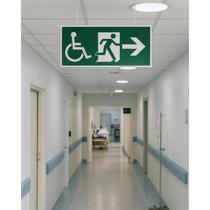 Placa Sinalização de Emergência S15D Saida Deficiente Direita Fotoluminescente 16x25cm Placa Sinalização de Emergência S15D Saida Deficiente Direita Fotoluminescente 16x25cm