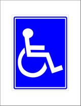 Placa Sinalização Deficiente Físico 15x20