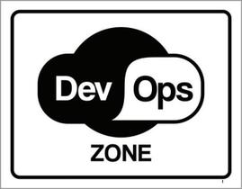 Placa Sinalização - Devops Zone 36X46