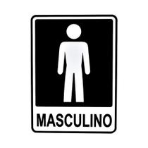 Placa Sinalização Do Banheiro Masculino 15x20cm - Pacific
