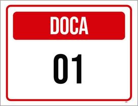 Placa Sinalização - Doca 01 36X46