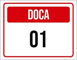 Placa Sinalização - Doca 01 36X46 Placa Sinalização - Doca 01 36X46