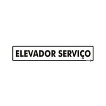 Placa Sinalização Elevador Serviço 6,5x30cm - Encartale