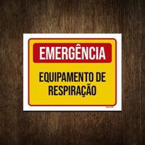 Placa Sinalização - Emergência Equipamento Respiração 18X23