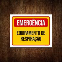 Placa Sinalização - Emergência Equipamento Respiração 27x35