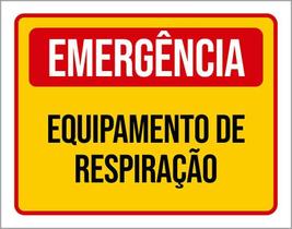 Placa Sinalização - Emergência Equipamento Respiração 27X35 Placa Sinalização - Emergência Equipamento Respiração 27X35