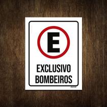 Placa Sinalização Estacionamento Exclusivo Bombeiros 36X46