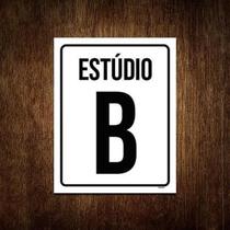 Placa Sinalização - Estúdio B 18X23