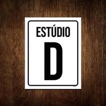 Placa Sinalização - Estúdio D 36X46