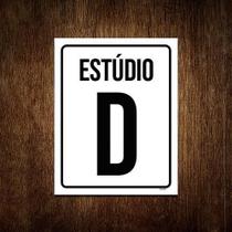 Placa Sinalização - Estúdio D 36X46