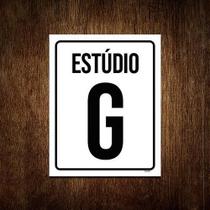 Placa Sinalização - Estúdio G 18X23