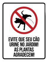 Placa Sinalização - Evite Seu Cão Urine Xixi No Jardim 27X35 Placa Sinalização - Evite Seu Cão Urine Xixi No Jardim 27X35