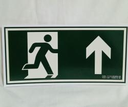 Placa Sinalização Fotoluminescente Saída para Cima