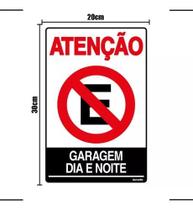 Placa Sinalização " Garagem Dia e Noite " Placa Sinalização " Garagem Dia e Noite "