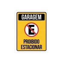 Placa Sinalização - Garagem Estacionar Estacionamento 27X35