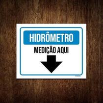 Placa Sinalização - Hidrômetro Medição Aqui 36X46 Placa Sinalização - Hidrômetro Medição Aqui 36X46