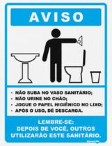 Placa Sinalização - Higiene Banheiro Masculino