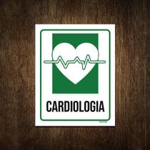 Placa Sinalização Hospitalar Cardiologia 36X46 - Sinalizo