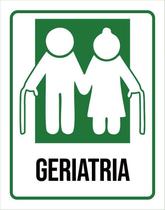 Placa Sinalização Hospitalar Geriatria 18X23