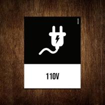 Placa Sinalização Ícone - 110V 18X23