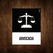 Placa Sinalização Ícone - Advocacia 18X23