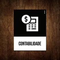 Placa Sinalização Ícone - Contabilidade 18X23 Placa Sinalização Ícone - Contabilidade 18X23