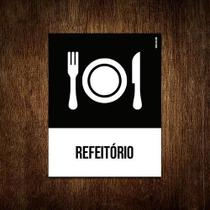 Placa Sinalização Ícone - Refeitório 18X23 Placa Sinalização Ícone - Refeitório 18X23