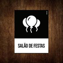 Placa Sinalização Ícone - Salão De Festas 18X23 Placa Sinalização Ícone - Salão De Festas 18X23