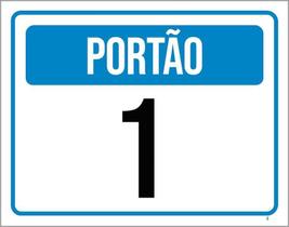 Placa Sinalização - Identificação Portão 1 27X35