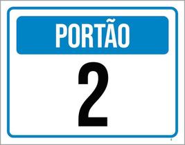 Placa Sinalização - Identificação Portão 2 27X35