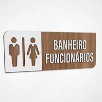 Placa Sinalização Indicativa Banheiro Funcionários Unissex Placa Sinalização Indicativa Banheiro Funcionários Unissex