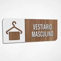 Placa Sinalização Indicativa Vestiário Masculino Placa Sinalização Indicativa Vestiário Masculino
