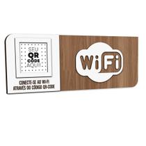 Placa Sinalização Indicativa Wi-Fi - QR-CODE - Lateral - Personalizada