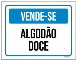 Placa Sinalização Kit 5 - Algodão Doce ul 18x23cm