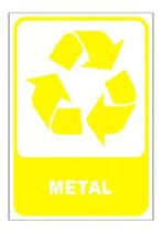 Placa Sinalização Lixo Metal 15x20