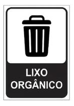 Placa sinalização lixo organico 15x20