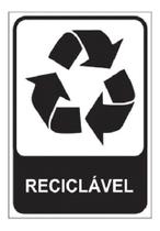 Placa Sinalização Lixo Reciclável 15x20