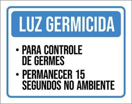 Placa Sinalização Luz Germicida 27X35 Placa Sinalização Luz Germicida 27X35